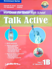 Image of Talk Active 1B Workbook For Senior High School Year X Second Semester