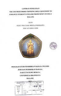 Image of The Use High Order Thinking Skill Questions to Enhance Student's English Proficiency in SMA 6 Malang