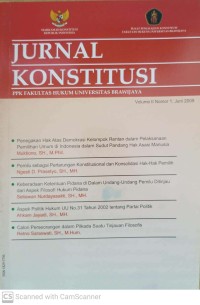 Image of Jurnal Konstitusi PPK Fakultas Hukum Universitas Brawijaya